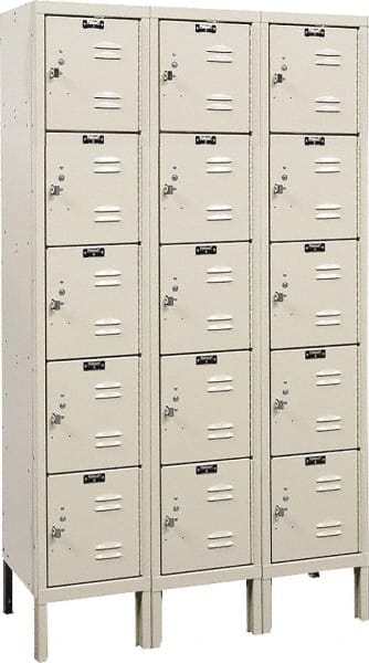 Hallowell - 15 Door, 5 Tier, Premium Box Lockers - Caliber Tooling