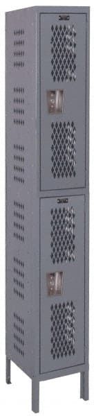 Hallowell - 2 Door, 2 Tier, Heavy-Duty Ventilated Wardrobe & Box Lockers - Caliber Tooling