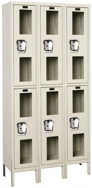 Hallowell - 6 Door, 2 Tier, Safety-View Wardrobe Lockers - Caliber Tooling