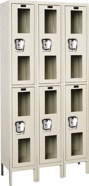 Hallowell - 6 Door, 2 Tier, Safety-View Wardrobe Lockers - Caliber Tooling