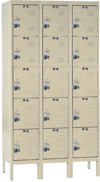 Hallowell - 15 Door, 5 Tier, Ready-Built Wardrobe & Box Lockers - Caliber Tooling