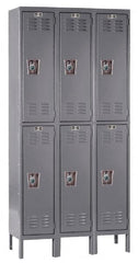 Hallowell - 6 Door, 2 Tier, Ready-Built Wardrobe & Box Lockers - Caliber Tooling