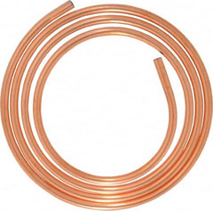 Mueller Industries - 1/2 Inch Outside Diameter x 10 Ft. Long, Copper Round Tube - 0.43 Inch Inside Diameter, 0.035 Inch Wall Thickness, Alloy 122 - Caliber Tooling