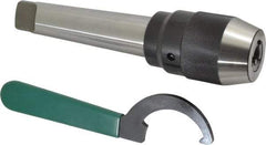 Jacobs - 4MT, 3/64 to 1/2" Capacity, Integral Shank Drill Chuck - Keyless, Taper Shank, 1-7/8" Sleeve Diam, 3-15/64" Open Length - Exact Industrial Supply