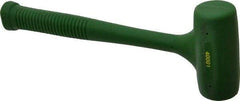 Garland - 16 oz Head 1-1/2" Face Diam Polyurethane Dead Blow Hammer - 10" OAL, Polyurethane Handle - Caliber Tooling