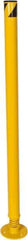 Vestil - 2-1/2" Diam x 42" High, Yellow Steel Spring Bollard - 6" Wide x 6" Long Mounting Plate, 19 Lb - Caliber Tooling