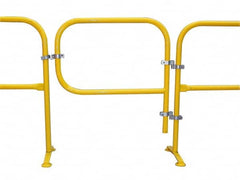 Steel Rail Safety Gate Fits 48″ Clear Opening, 42″ Door Height, 35 Lb, Yellow