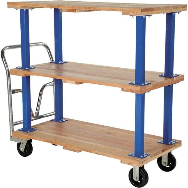 Vestil - 1,600 Lb Capacity Hardwood Platform Truck - Hardwood Deck, 24" OAW - Caliber Tooling