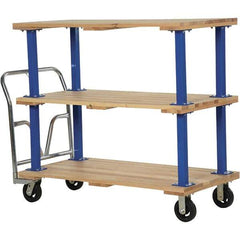 Vestil - 1,600 Lb Capacity Hardwood Platform Truck - Hardwood Deck, 27" OAW - Caliber Tooling