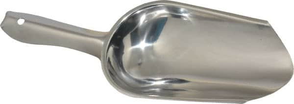 VOLLRATH - 5 oz Silver Stainless Steel Round Bottom Scoop - 5" Wide x 5-1/2" Deep Bowl, 4" Handle Length, 9-1/2" OAL - Caliber Tooling