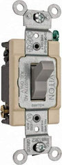 Leviton - 4 Pole, 120 to 277 VAC, 20 Amp, Commercial Grade, Toggle, Wall and Dimmer Light Switch - 1.31 Inch Wide x 4.06 Inch High - Caliber Tooling