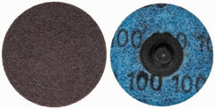 Tru-Maxx - 1-1/2" Disc Diam, 100 Grit, Aluminum Oxide Quick Change Disc - Type R Attaching System, Coated, Brown, Fine Grade, 30,000 RPM - Caliber Tooling