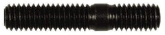 Dorman - 3/8-16 2" OAL Unequal Double Threaded Stud - Steel, Black Oxide Finish, 1-1/8" Long Thread Length, 5/8" Short Thread Length - Caliber Tooling