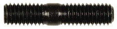 Dorman - 7/16-14 2" OAL Unequal Double Threaded Stud - Steel, Black Oxide Finish, 1" Long Thread Length, 3/4" Short Thread Length - Caliber Tooling