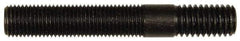 Dorman - 7/16-20 Long Thread, 7/16-14 Short Thread, 3" OAL Unequal Double Threaded Stud - Steel, Black Oxide Finish, 1-13/16" Long Thread Length, 3/4" Short Thread Length - Caliber Tooling