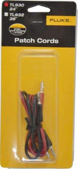 Fluke - Black/Red Electrical Test Equipment Patch Cord Set - Use with Test Equipment - Caliber Tooling