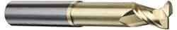 Accupro - 1/8", 2 Flute, Single End, Solid Carbide, 0.03" Corner Radius End Mill - 1-1/2" OAL, 45° Helix, Right Hand Flute, 1/4" LOC, Right Hand Cut, 1/2" Extended Reach - Caliber Tooling