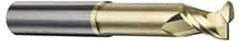 Accupro - 1/8", 2 Flute, Single End, Solid Carbide, 0.03" Corner Radius End Mill - 1-1/2" OAL, 45° Helix, Right Hand Flute, 1/4" LOC, Right Hand Cut, 1/2" Extended Reach - Caliber Tooling