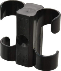 Midwest Control - 3/4 to 7/8 Hose OD, Multitube Holder - Black, 2 Slots, 1.88" OAL, 0.22" Mounting Hole, For Use With Tubes, Wires, Hose & Pipe - Caliber Tooling