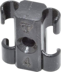 Midwest Control - 5/32 to 1/4 Hose OD, Multitube Holder - Black, 2 Slots, 0.7" OAL, 0.12" Mounting Hole, For Use With Tubes, Wires, Hose & Pipe - Caliber Tooling