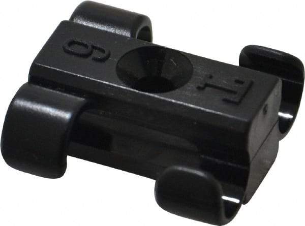 Midwest Control - 1/4 to 5/16 Hose OD, Multitube Holder - Black, 2 Slots, 0.8" OAL, 0.12" Mounting Hole, For Use With Tubes, Wires, Hose & Pipe - Caliber Tooling