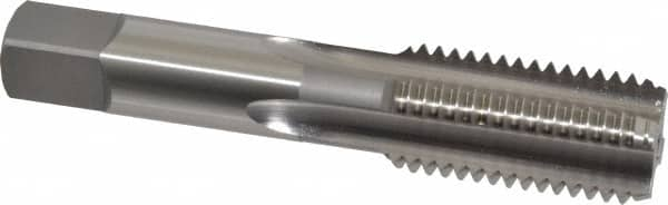 OSG - 1-8 UNC 3B 4 Flute Bright Finish High Speed Steel Straight Flute Standard Hand Tap - Bottoming, Right Hand Thread, 5-1/8" OAL, 2-1/2" Thread Length, H4 Limit, Oversize - Exact Industrial Supply