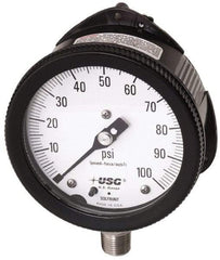 Ametek - 6" Dial, 1/2 Thread, 0-300 Scale Range, Pressure Gauge - Lower Back Connection Mount, Accurate to 0.5% of Scale - Caliber Tooling