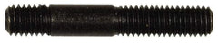 Dorman - M8x1.25 50mm OAL Unequal Double Threaded Stud - Steel, Black Oxide Finish, 23mm Long Thread Length, 10mm Short Thread Length, Metric - Caliber Tooling