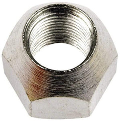 Dorman - 9/16-18 Zinc Finish Open Wheel Nut - 7/8" Hex, 3/4" OAL, 60° Seat Angle - Caliber Tooling