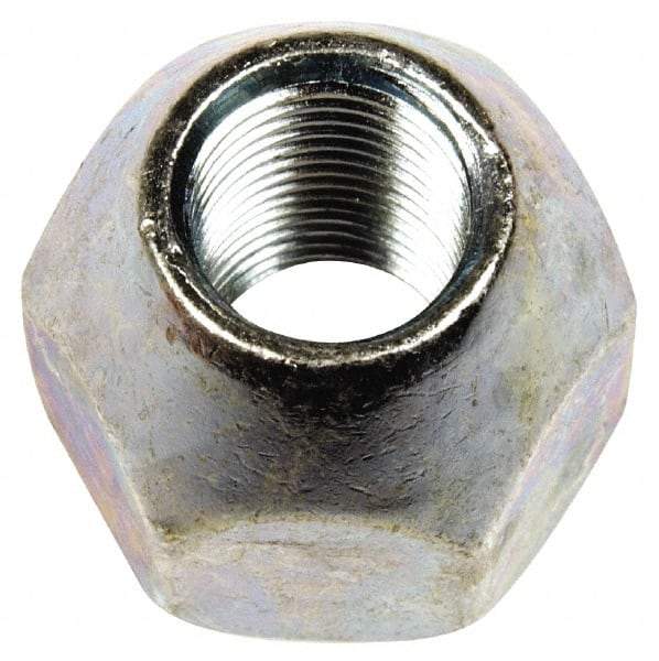 Dorman - 9/16-18 Black Oil Quench Finish Open Wheel Nut - 1-1/16" Hex, 31/32" OAL, 60° Seat Angle - Caliber Tooling