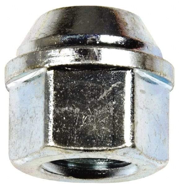 Dorman - M12-1.5 Zinc Finish Open Wheel Nut - 19mm Hex, 20.5mm OAL, 60° Seat Angle - Caliber Tooling