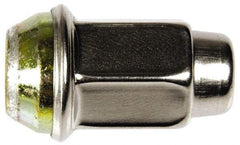 Dorman - 1/2-20 Stainless Finish Capped Wheel Nut - 3/4" Hex, 1-5/8" OAL, 60° Seat Angle - Caliber Tooling