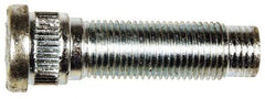 Dorman - 1/2-20 Serrated Bolt Wheel Stud - 0.62" Knurl, 1-21/32" OAL, 11/32" Shoulder Length - Caliber Tooling