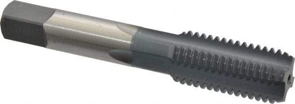 OSG - 3/4-10 UNC 4 Flute elektraLUBE Finish High Speed Steel Straight Flute Standard Hand Tap - Bottoming, Right Hand Thread, 4-1/4" OAL, 2" Thread Length, H3 Limit - Exact Industrial Supply