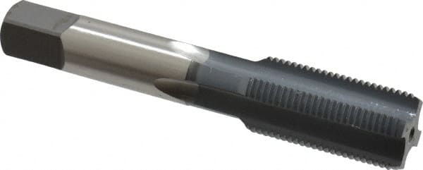 OSG - 3/4-16 UNF 3B 4 Flute elektraLUBE Finish High Speed Steel Straight Flute Standard Hand Tap - Bottoming, Right Hand Thread, 4-1/4" OAL, 2" Thread Length, H3 Limit - Exact Industrial Supply