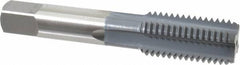 OSG - 7/8-9 UNC 3B 4 Flute elektraLUBE Finish High Speed Steel Straight Flute Standard Hand Tap - Bottoming, Right Hand Thread, 4-11/16" OAL, 2-3/32" Thread Length, H4 Limit - Exact Industrial Supply