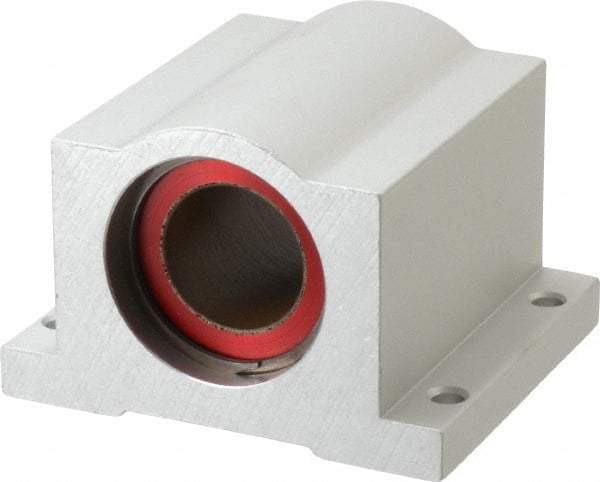 Pacific Bearing - 1" ID, 3-1/4" OAW x 2.813" OAL x 2.813" OAH Pillow Block - 3,525 Lb Static Cap, 2-7/8" Btw Mnt Hole Ctrs, 1.187" Base-to-Ctr Ht, Aluminum - Caliber Tooling