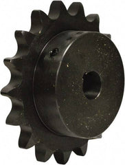 U.S. Tsubaki - 18 Teeth, 5/8" Chain Pitch, Chain Size 50, Finished Bore Sprocket - 1-3/8" Bore Diam, 3.599" Pitch Diam, 3.92" Outside Diam - Caliber Tooling