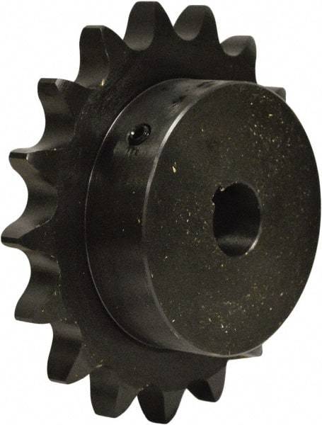 U.S. Tsubaki - 15 Teeth, 1" Chain Pitch, Chain Size 80, Finished Bore Sprocket - 1-5/8" Bore Diam, 4.81" Pitch Diam, 5.3" Outside Diam - Caliber Tooling