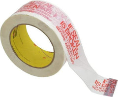 3M - 2" x 110 Yd Red & White Rubber Adhesive Sealing Tape - Polypropylene Film Backing, 1.9 mil Thick, 44 Lb Tensile Strength, Series 3771 - Caliber Tooling