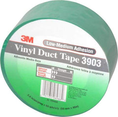 3M - 2" x 50 Yds Green Duct Tape - 6.5 mil, Rubber Adhesive, Vinyl Backing, 12.6 Lb/ln Tensile Strength, 200°F Max, Series 3903 - Caliber Tooling