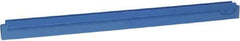 Vikan - 24" Rubber Blade Squeegee Refill - Double Edge, Blue, Plastic Holder - Caliber Tooling