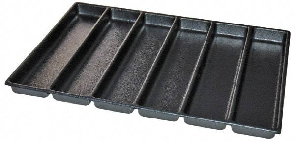 Kennedy - Tool Box Durable ABS Plastic Organizer - 23" Wide x 16-1/2" Deep x 2" High, Black, For 27" Wide Roller Cabinets - Caliber Tooling