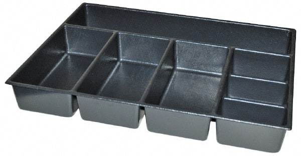 Kennedy - Tool Box Durable ABS Plastic Organizer - 23" Wide x 16-1/2" Deep x 4" High, Black, For 27" Wide Roller Cabinets - Caliber Tooling