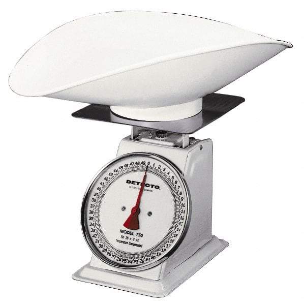 Detecto - 50 Lb. Capacity, Analog Dial Portion Control Scale - 2 Lb. Graduation, 9 x 9" Platform - Caliber Tooling