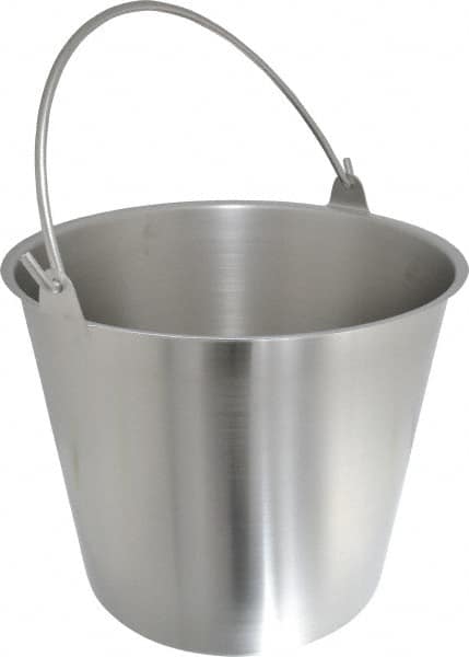 VOLLRATH - 3-1/4 Gal Tapered Cylinder Stainless Steel Pail - 9-1/4" High x 30-1/2" Diam - Caliber Tooling