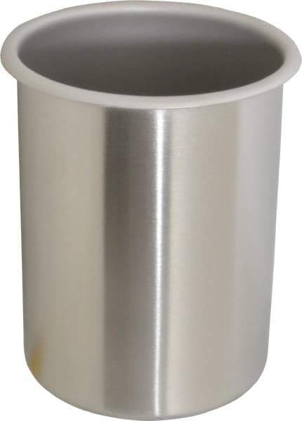 VOLLRATH - Round, Chrome Stainless Steel Food Storage Container - 6.8" High x 4.9" Wide - Caliber Tooling