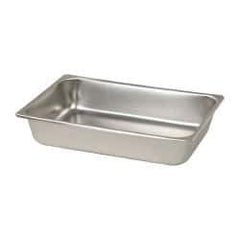 VOLLRATH - Rectangular, Chrome Stainless Steel Food Pan - 2-1/2" High x 6.4" Wide x 10.4" Long - Caliber Tooling