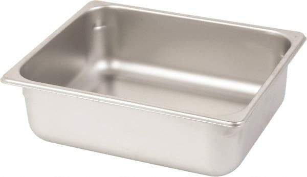 VOLLRATH - Rectangular, Chrome Stainless Steel Food Pan - 4" High x 10.4" Wide x 12.8" Long - Caliber Tooling