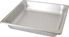 VOLLRATH - Rectangular, Chrome Stainless Steel Food Pan - 2-1/2" High x 12.8" Wide x 13.9" Long - Caliber Tooling